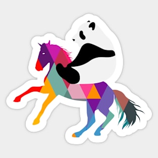 Horse and Panda Sticker